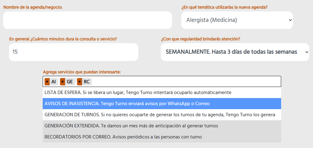 Configurá tu agenda una sola vez